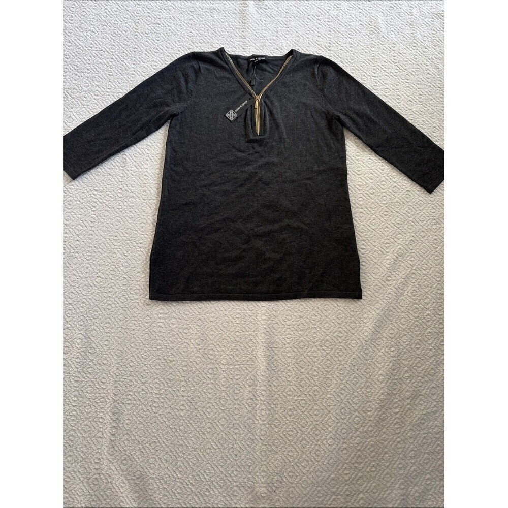 Black Women's Zip-Detail Pullover Sweater